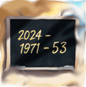 2024-1971=53 on blackboard