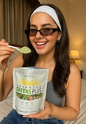 Influencer promoting advance green plus
