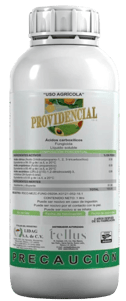 Bote blanco de providencial que indica que es un fungicida