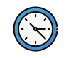 ícono de reloj que representa el ahorro de tiempo.