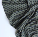 Olive & Navy Stripe Rayon Spandex Jersey Fabric Swatch