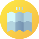 logo de toiture avec un rond jaune autour 