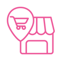 Pink line drawing of the Etsy Store logo