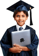 Young Boy Holding a MacBook