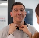 Client de la vidéaste léa olivier de chez louvel en tournage de film d'entreprise