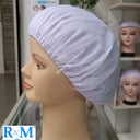 Tocas reutilizables blanco -RESISTENTE- Cofias de tela - RKM CONFECCIONES