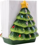 Christmas Tree Napkin Holder - Ceramic Hand-Painted Design
