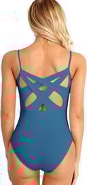 maillot de danza ballet de color gris azulado