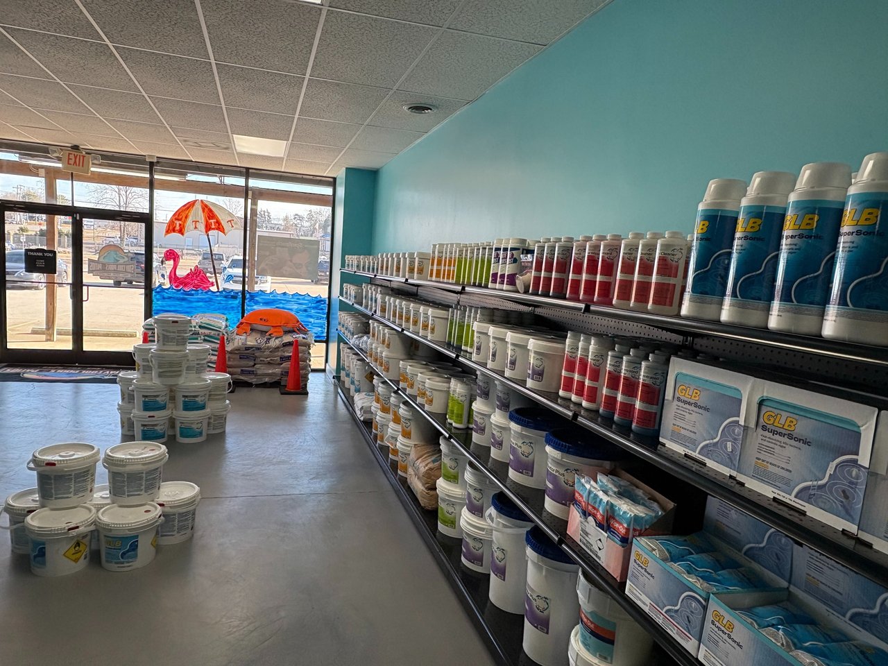 Store interior — chemical aisle