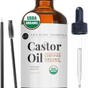 Kate Blanc Cosmetics Castor Oil Organic (2oz), 100% Pure, Cold Pressed, Hexane Free. Stimulate Growt