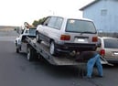 Tow truck with car