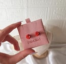 Handcarved Coral Rose Earrings