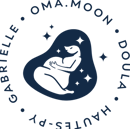 Logo macaron Omamoon Gabrielle Doula Hautes-Pyrénées