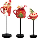 Christmas Wood Table Decor Xmas Hot Chocolate Cocoa Bar Supplies 