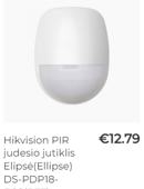 Hikvision PIR judesio jutiklis Elipsė(ellipse) Ds-PDP18 (PET)