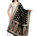 DEVANGI Women's Woven Banarasi Silk Zari Dupatta/Chunni, Width 1 Meter, Length 2.5 Meter (₹450)