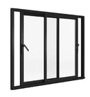 fenêtre noire coulissante en aluminium  RAL7016