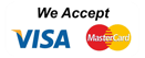 a visa card with the words we accept