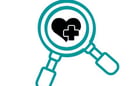 logo du site recherchesante, couleur bleu turquoise et noir