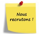 Image avec texte nous recrutons pour les offres d'emploi de chantier express