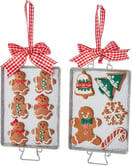 Kurt Adler 6" Metal Cookie Tray with Gingerbread Ornament