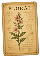 floral cabinet card