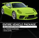 lime green ppf on car