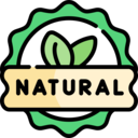 Icon showing plant and saying natural. It means novalifekanishka uses natural methods for treatment