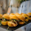 Hamburguesa Rollo Privado en catering para una boda en Barcelona