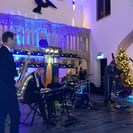 Gatsby Jazz Band playing at a Christmas event in Berkshire - Gatsby-Jazz-Band-for-hire-Gloucestershire-to-Berkshire