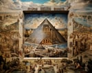 a painting of a pyramid 