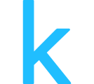 Kaggle's logo, a cyan lowercase letter "k"