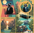 raccoon art album cover short fiction fable sci fi cyberpunk