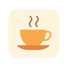 steaming cup of coffee icon for decoration