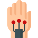 Hand showing acupressure or acupuncture meridians showing that novalifekanishka uses acupressure