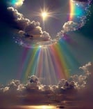 a rainbow - colored rainbow - colored rainbow - colored rainbow - colored sunbeams