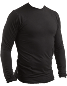 a man wearing a black shirt and a black shirt