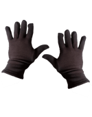 a pair of gloves with a black glove on it