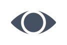 Een oog symbool om "transparant" visueel te illustreren.