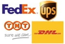 Delivery options FedEx, DHL, UPS, TNT