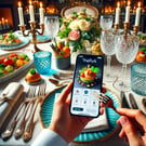  Une table de restaurant élégamment dressée avec des couverts et des verres en cristal. Dîner gastro