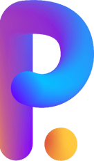 a colorful p logo