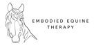 The Embodied Equine Therapy logo - illustration of horse in black on white background