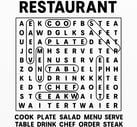 Restaurant Word Search 