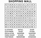Shopping Mall Word Search 