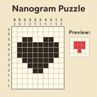 Nanogram puzzle heart shape 