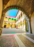 Entrance to the Tarquinia Museum.