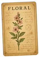 floral cabinet card