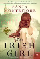 Cover of "The Irish Girl" with a woman facing a castle in the distance.