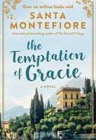 Cover of "The Temptation of Gracie" with a Tuscan villa and cypress trees.